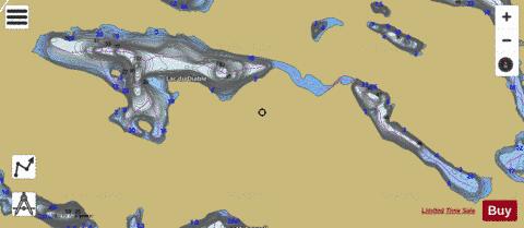 Bouleaux Petit Lac Des + Bouleaux Lac Des depth contour Map - i-Boating App