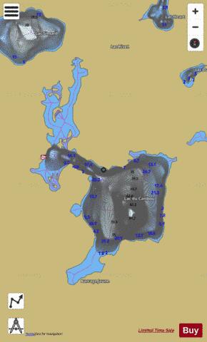 Caribou, Lac du depth contour Map - i-Boating App