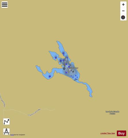 Castor  Lac Du depth contour Map - i-Boating App