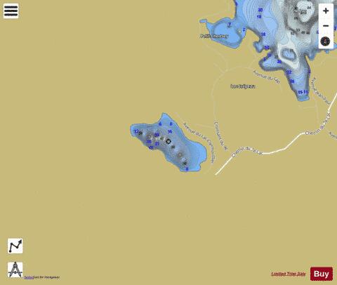 Clermoustier  Lac depth contour Map - i-Boating App
