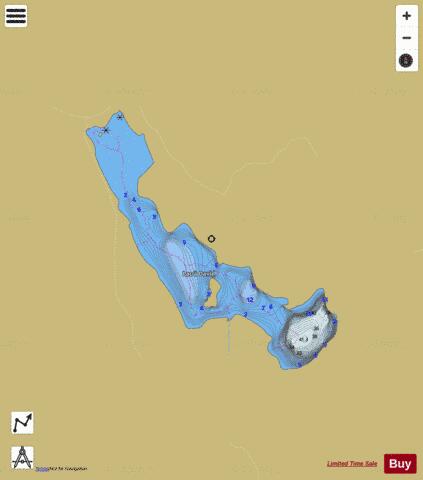 David, Lac a depth contour Map - i-Boating App