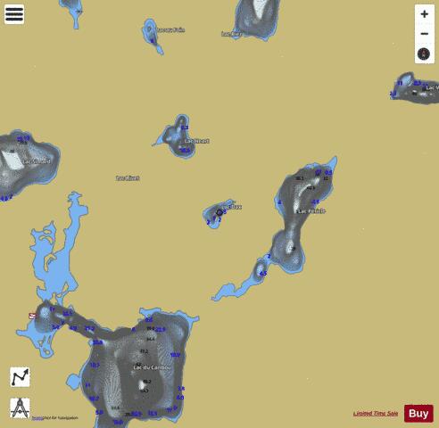 Dax  Lac depth contour Map - i-Boating App