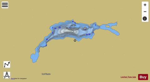 Dusable  Lac depth contour Map - i-Boating App