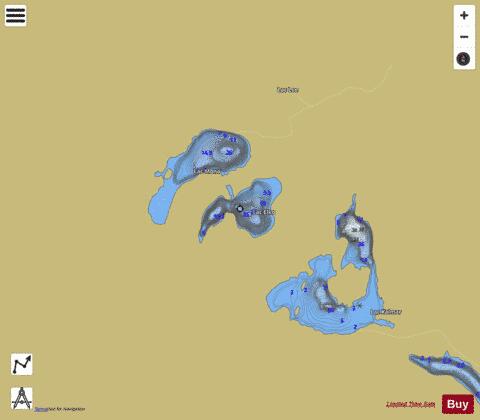 Elko  Lac depth contour Map - i-Boating App