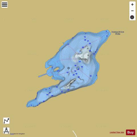 Fortin, Lac depth contour Map - i-Boating App