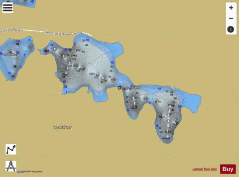 Fraser, Lac depth contour Map - i-Boating App