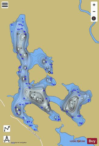 Galarneau  Lac depth contour Map - i-Boating App