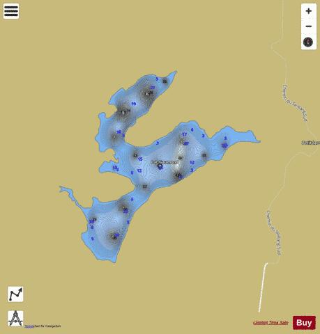 Gaumond  Lac depth contour Map - i-Boating App