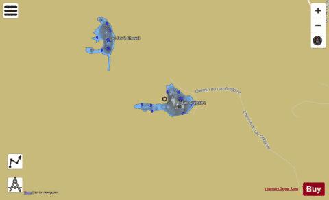 Gregoire  Lac depth contour Map - i-Boating App