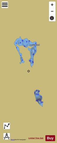 Grouard  Lac depth contour Map - i-Boating App