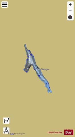 Hamecon  Lac A depth contour Map - i-Boating App