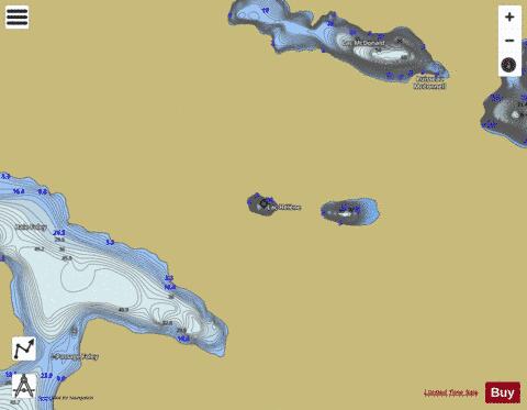 Helene  Lac depth contour Map - i-Boating App