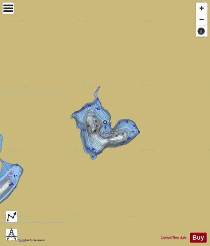 Imprevu, Lac depth contour Map - i-Boating App