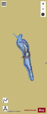 Jaseur Lac Du depth contour Map - i-Boating App