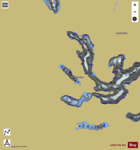 Joe  Petit Lac depth contour Map - i-Boating App