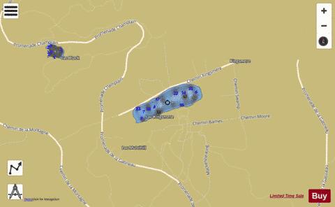 Kingsmere  Lac depth contour Map - i-Boating App