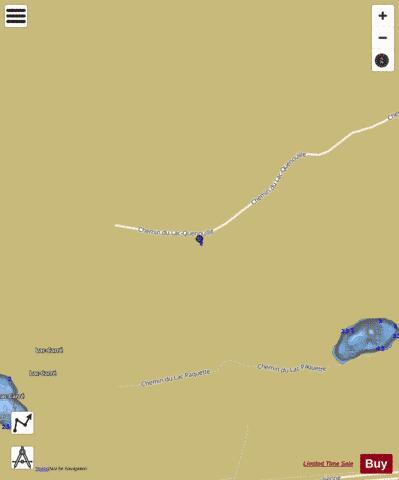 Lac Joseph Arthur Roy depth contour Map - i-Boating App