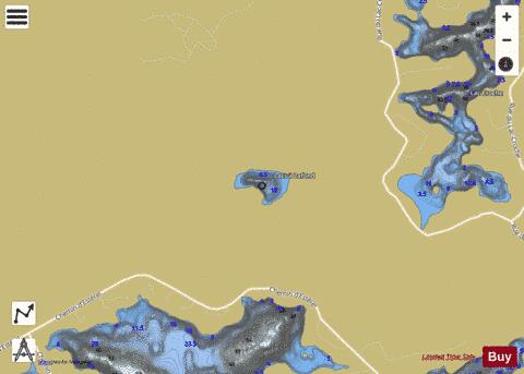 Lafond/Onesime  Lacs depth contour Map - i-Boating App