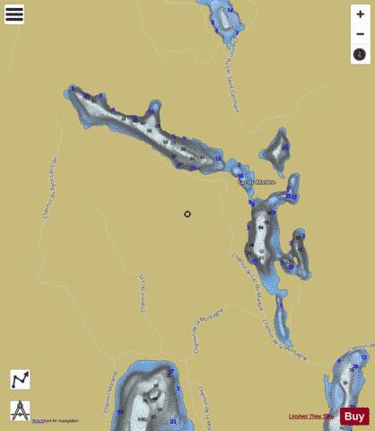 Marbre  Lac Du depth contour Map - i-Boating App