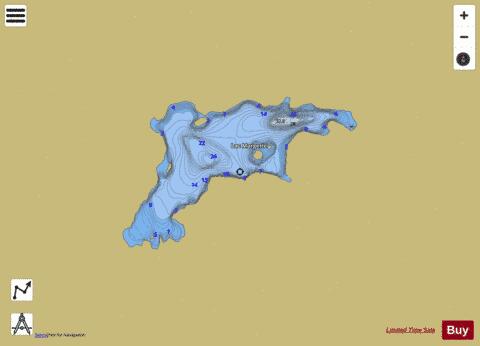 Margerie  Lac depth contour Map - i-Boating App