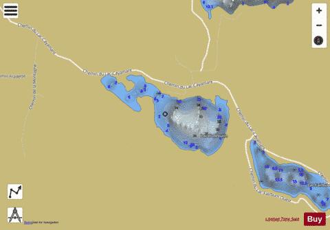 Moulin  Lac Du depth contour Map - i-Boating App