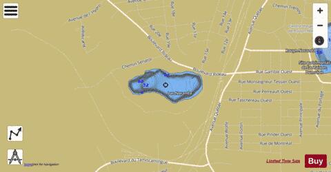 Noranda  Lac depth contour Map - i-Boating App