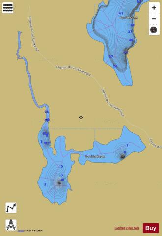 Passe, Lac a la depth contour Map - i-Boating App