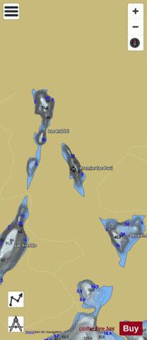 Paul  Premier Lac depth contour Map - i-Boating App