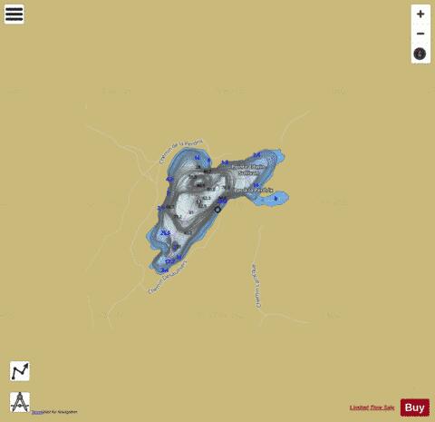 Perdrix, Lac a la depth contour Map - i-Boating App