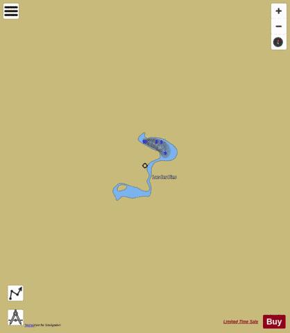 Pins  Lac Des depth contour Map - i-Boating App