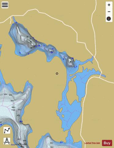 Foins, Grand lac des depth contour Map - i-Boating App