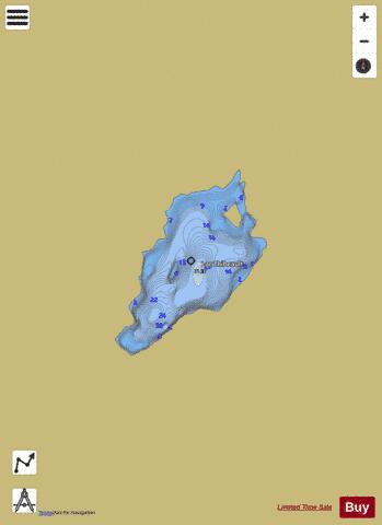 Lac# 28921 depth contour Map - i-Boating App