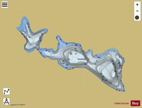 Rateau, Lac du depth contour Map - i-Boating App