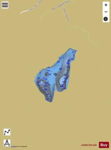 Riopel, Lac depth contour Map - i-Boating App