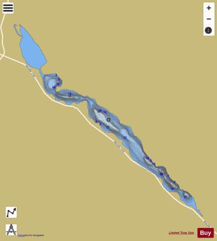 Roberge  Lac depth contour Map - i-Boating App