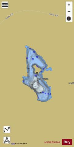 Sable  Lac Du depth contour Map - i-Boating App