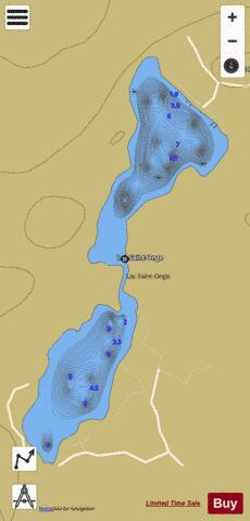 Saint Onge  Lac depth contour Map - i-Boating App