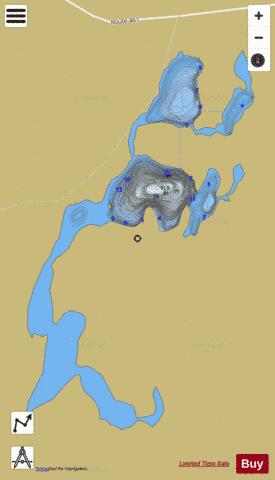 Sinueux, Lac depth contour Map - i-Boating App