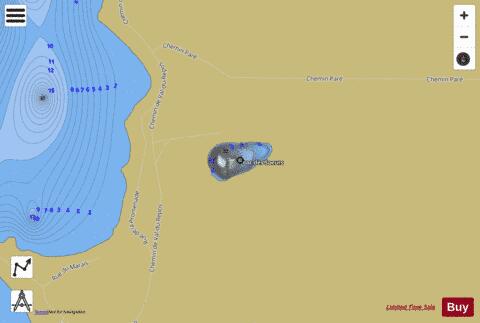 Soeurs  Lac Des depth contour Map - i-Boating App