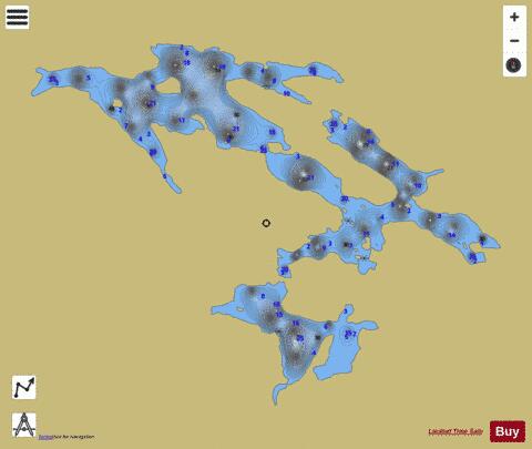 Squaw  Lac De La depth contour Map - i-Boating App