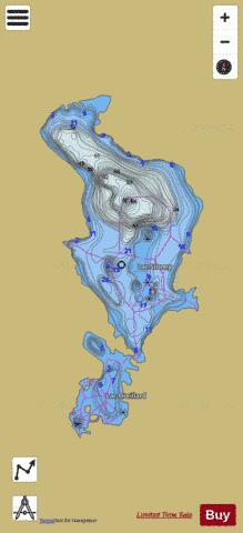 Stoney, Lac depth contour Map - i-Boating App