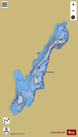 Tonnerre, Lac au depth contour Map - i-Boating App