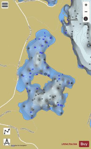 Vert  Lac depth contour Map - i-Boating App