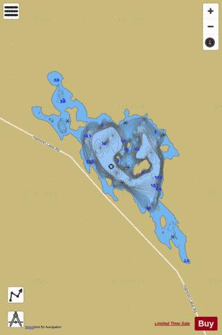 Hamell Lake depth contour Map - i-Boating App