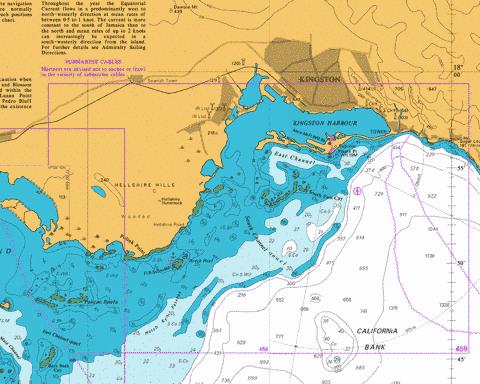 Approaches to Kingston Harbour Marine Chart - Nautical Charts App