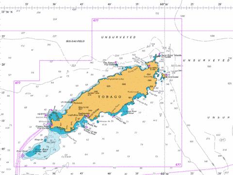 Tobago and Approaches Marine Chart - Nautical Charts App