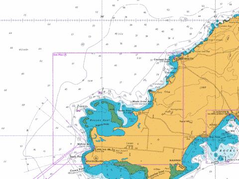 A  Courland Point to Sandy Point Marine Chart - Nautical Charts App