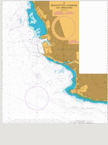 A Bridgetown Harbour and Approaches Marine Chart - Nautical Charts App