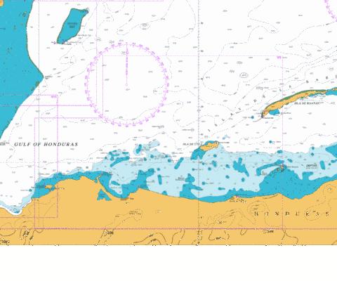 Isla de Roatan to Puerto Cortes Marine Chart - Nautical Charts App