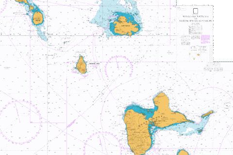 Nevis and Antigua to Northern Guadeloupe Marine Chart - Nautical Charts App